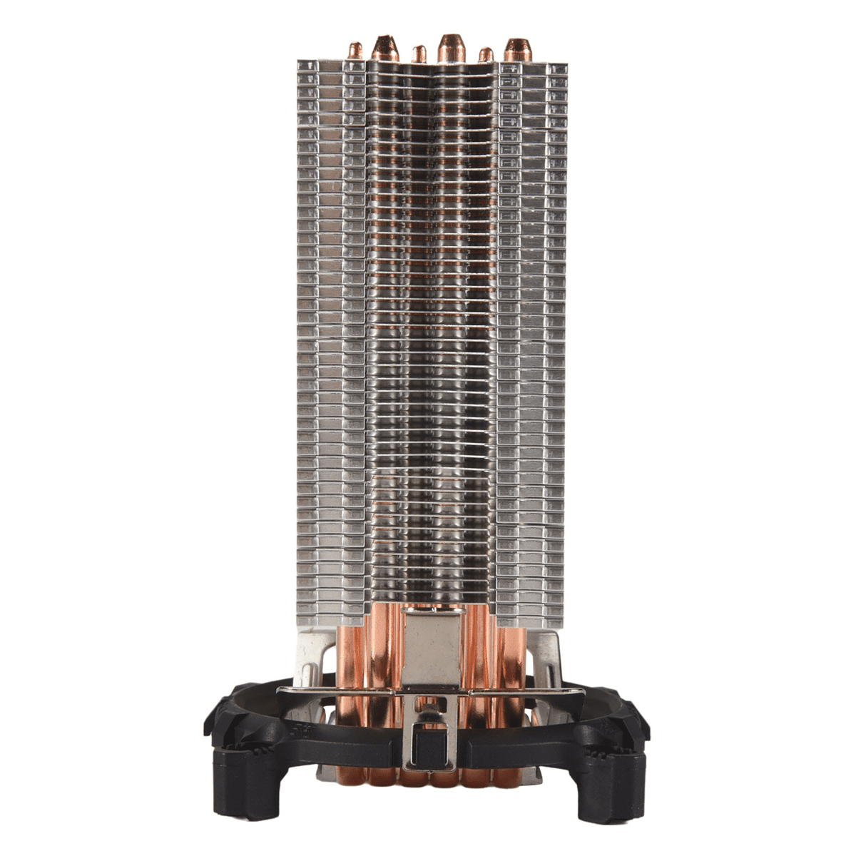 Fanless CPU Cooler 12Cm Fan 6 Copper Heatpipes Fanless Cooling Radiator for LGA 1150/1151/1155/1156/775 ,Black & Silver