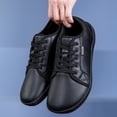 thumbnail image 5 of Men's Vintage Brown Leather Lace-Up Casual Flat Sneakers, 5 of 5