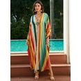 thumbnail image 3 of Women's Plus Size Kaftan Dress – Plus Size Maxi Dress Moo Moos Beach Cover Up,Bathing Suit Cover-Up Loungewear, 3 of 9