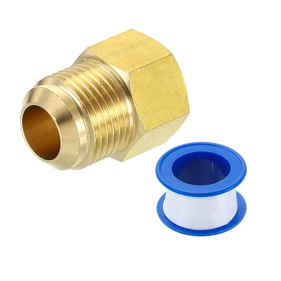 Brass Pipe Fitting, 5/8 SAE Male x 1/2 SAE Female Pipe Adapter