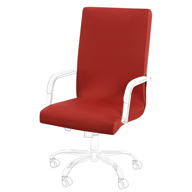 Funda de Silla de Oficina PiccoCasa Extensible Desmontable Con Cierres rojo medio