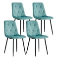thumbnail image 1 of KATBOC Velvet Dining Chair Set of 4, Modern Upholstered Side Chair,Cyan, 1 of 6