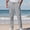 Gray, variant on Men's Grid Pattern Lightweight Cargo Pants, Elastic Waist Drawstring, Outdoor & Beach Casual Trousers Gray S