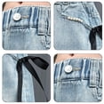 thumbnail image 5 of LNMQLPDBS Ruffled Shorts Girls Flowy Shorts Clothes Girl Clothes Size 10-12 Wide Legged Jeans 12 Year Old Girl Black Tight Shorts, Light Blue 10-11 Years, 5 of 8