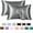 Dark Gray, variant on YYhl 1Pair Silk Pillowcase for Hair and Skin Pillow Case Envelope Closure Soft Breathable Smooth Cooling Covers for Sleeping Standard Size 20"X 26"