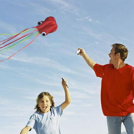 Octopus Kite 4m single Line Stunt Kite Long Tail Outdoor Sport Family Kids