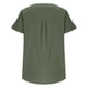 thumbnail image 5 of TaTaai Women's V Neck Button Solid Color Short Sleeve Shirts, Loose Slim Elegant All Match Daily Commute Casual Tops Gift, 5 of 9