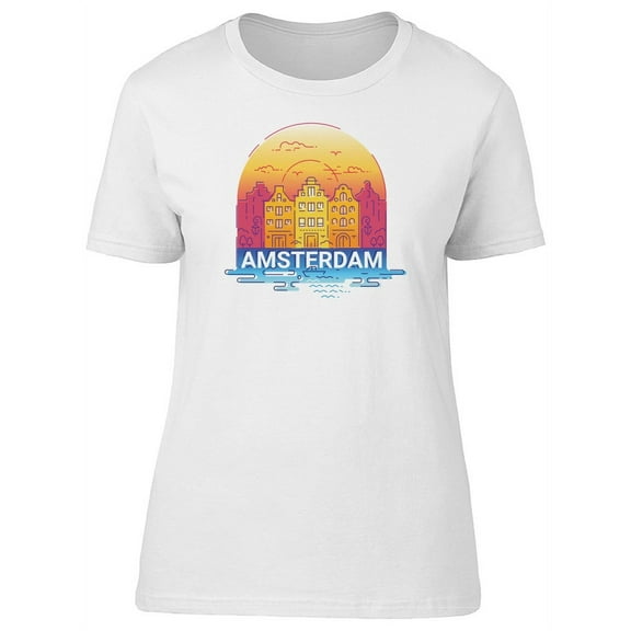 Amsterdam Colorful City, Travel Tee Women's -Image by Shutterstock