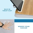 thumbnail image 4 of LapGear Memory Foam Lap Desk w/ Wrist Rest, Fits 15.6" Laptop, White Oak Woodgrain, 4 of 6