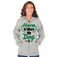 thumbnail image 4 of Home Where Dog Pet Owner Canine Love Zip Up Hoodie Men's Women's Brisco Brands X, 4 of 5
