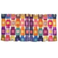 thumbnail image 7 of Yayeee Kitchen Curtains Tier Set of 2 Light Filtering 57"x24" Over Sink Window Panels, Colorful Jars, 7 of 7