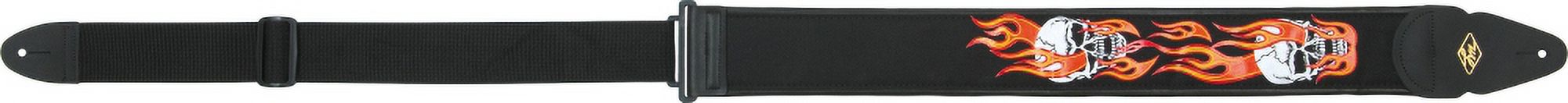 LM Products Padded Designer Nylon Guitar Strap Skulls / Flames