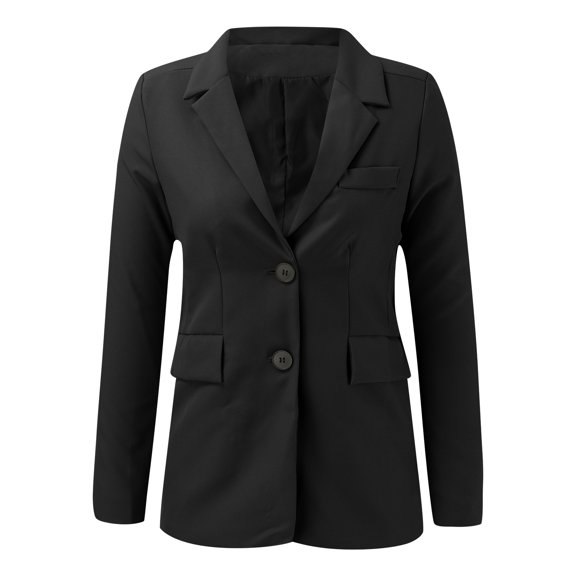 Vedolay Womens Coat Suit Jackets for Women Blazers for Work Casual Open Front Long Sleeve Work Office Jackets,Black L