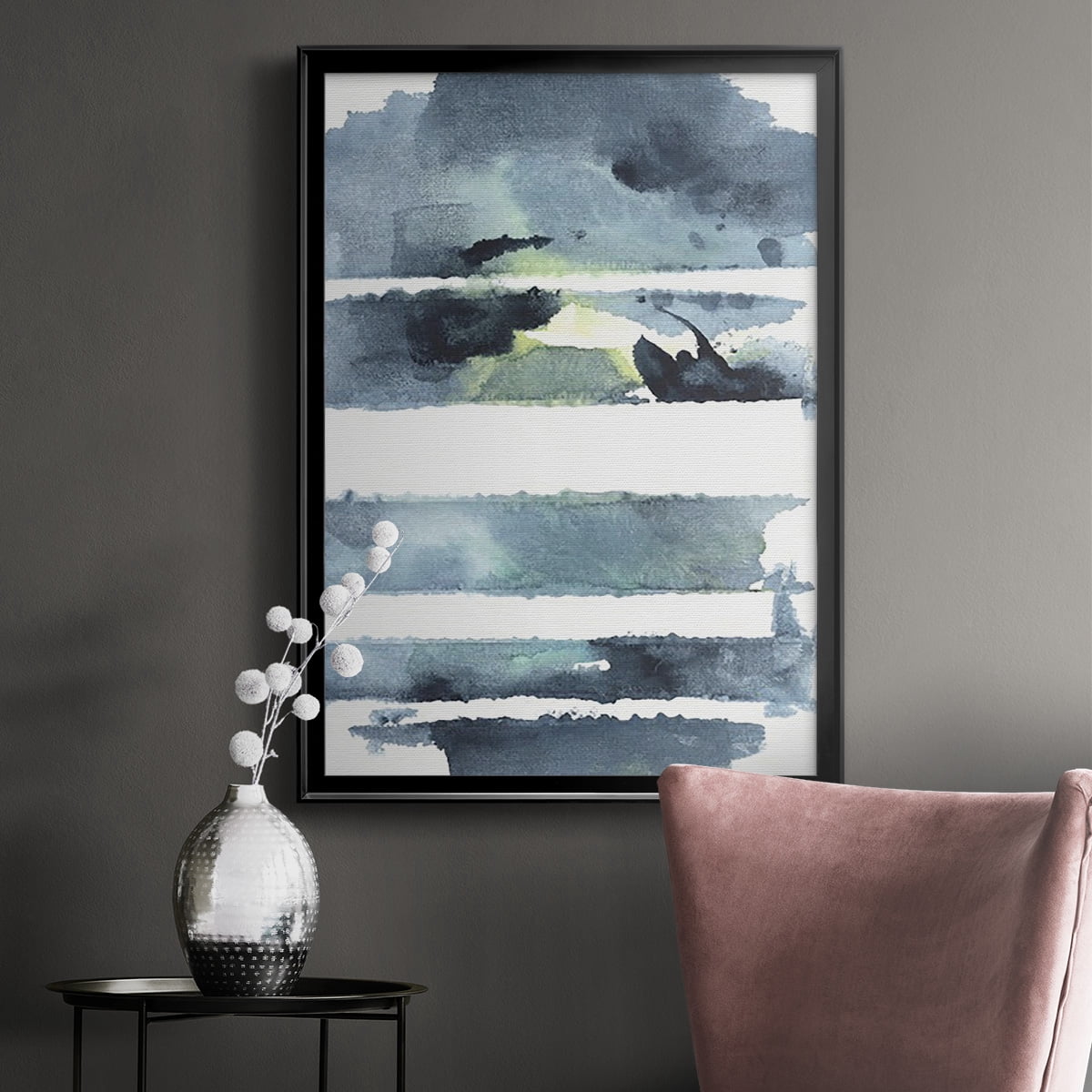 Blue Memories I Premium Framed Print, in Gold, Black, or Silver - Ready to Hang