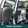 thumbnail image 6 of Iauyy 2-in-1 Car Kick Mats Back Seat Protector, 6 Large Storage Pockets , Universal Car Seat Back Protectors Kick for SUV & Sedan 25x18in,The Cute Grey Snowman Toy, 6 of 6