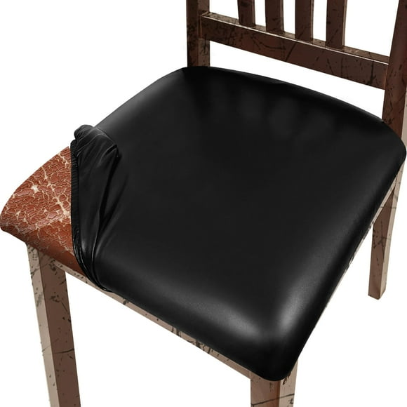 Lufyzora Housses de Chaise de Salle à Manger en Cuir Pu Ensemble de 4, Housses de Chaise de Cuisine Imperméables Extensibles pour Cuisine/salle à Manger