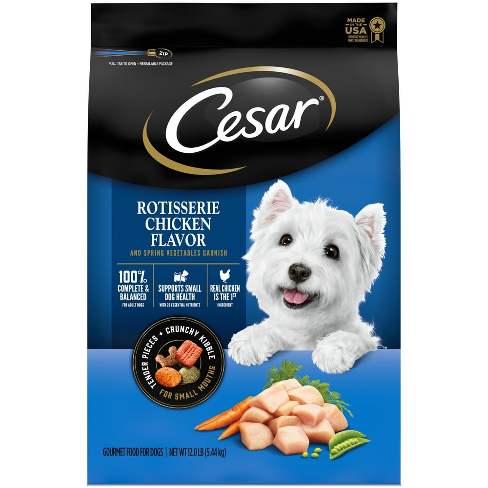 CESAR Small Breed Dry Dog Food Rotisserie Chicken Flavor with Spring