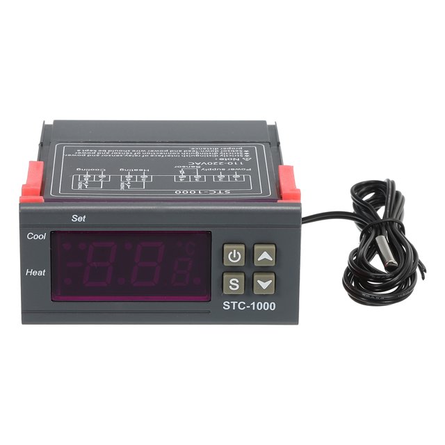 Uxcell 2 Pack STC-1000 10A AC 110-120V Controlador de Temperatura Digital LED