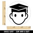 thumbnail image 2 of Occupation Student Graduate Cap Graduation Icon Rubber Stamp for Scrapbooking Crafting Stamping - Small 3/4 Inch, 2 of 7