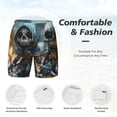 thumbnail image 3 of Balery Cute Skeletons Figurines Mens Swim Trunks Swim Shorts for Men Quick Dry Inseam Beach Shorts with Compression Liner Pocket-Large, 3 of 9