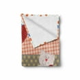 thumbnail image 2 of Shabby Flora Soft Flannel Fleece Throw Blanket, Funny Teddy Bears with Hearts in Patchwork Style Kids Theme Design Print, Cozy Plush for Indoor and Outdoor Use, 50" x 70", Multicolor, by Ambesonne, 2 of 6