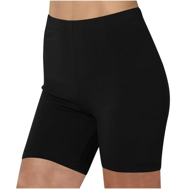 Timegard Running Shorts for Women Bike Short Leggings High Waist Solid Color Comfy Athletic Shorts
