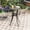 Graywood, variant on VOXBIN 28" Round Outdoor Bar Table with Adjustable Umbrella Hole Modern Metal Frame for Balcony