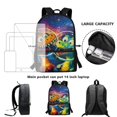 thumbnail image 6 of Uourmeti Astronaut Dino Duo Backpack for Work Travel, Durable High Quality Daypack Smooth Zippers School Bookbag, 6 of 6