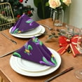 thumbnail image 3 of Coolnut Mardi Gras Cloth Napkins Set of 1,Reusable Washable Polyester Dinner Table Napkins for Family,Kitchen,Dining,Party Decor, 3 of 7