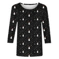 thumbnail image 5 of Christmas Outfits for Women 2025 Xmas Tree Graphic Tee 3/4 Sleeve Blouses for Women Round Neck T Shirts Loose Fit Holiday Tops, 5 of 5