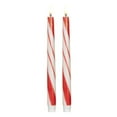 thumbnail image 1 of Raz Imports Candles 1" X 9" Glittered Peppermint Taper Candle, Set of 2, 1 of 1