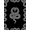 Black White, Pattern 1, variant on Design&I 8'x10' Washable Area Rug Print Minimalist Serpent With Clean Modern Accents Snake Animal Refined for King Size Bedroom, Under Bed, Sleek Flatweave Pet Friendly