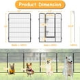 thumbnail image 7 of ZephyPaws Dog Pens Outdoor 32" Height Foldable 16 Panels Heavy Duty Metal Portable Fence,Black, 7 of 7