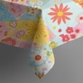 thumbnail image 5 of Pioneer Flower Floral Print Pattern Square Tablecloth, Waterproof Wipeable Spillproof Washable Table Cover for Home Kitchen Party Decor, 42"x42", 5 of 6