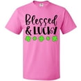 thumbnail image 3 of Inktastic Blessed and Lucky 4 Leaf Clovers St. Patrick's Day T-Shirt, 3 of 5