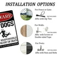 thumbnail image 3 of Beware of Dogs Metal Sign Warning Tin Sign Waterproof Indoor or Outdoor Use for Front Door Farmhouse Yard Home Wall Decor 8x12 Inches, 3 of 6