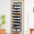 thumbnail image 3 of VOZOGO Over the Door Shoe Organizer, 10-Layer Clear Pockets Hanging Shoe Storage for Room, Fits Sneakers Boots Heels, Gray, 3 of 7
