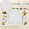 thumbnail image 2 of Ambesonne Flower Place Mats Set of 4, Bees Daisies Chamomile, Standard Size, Yellow White and Black, 2 of 5