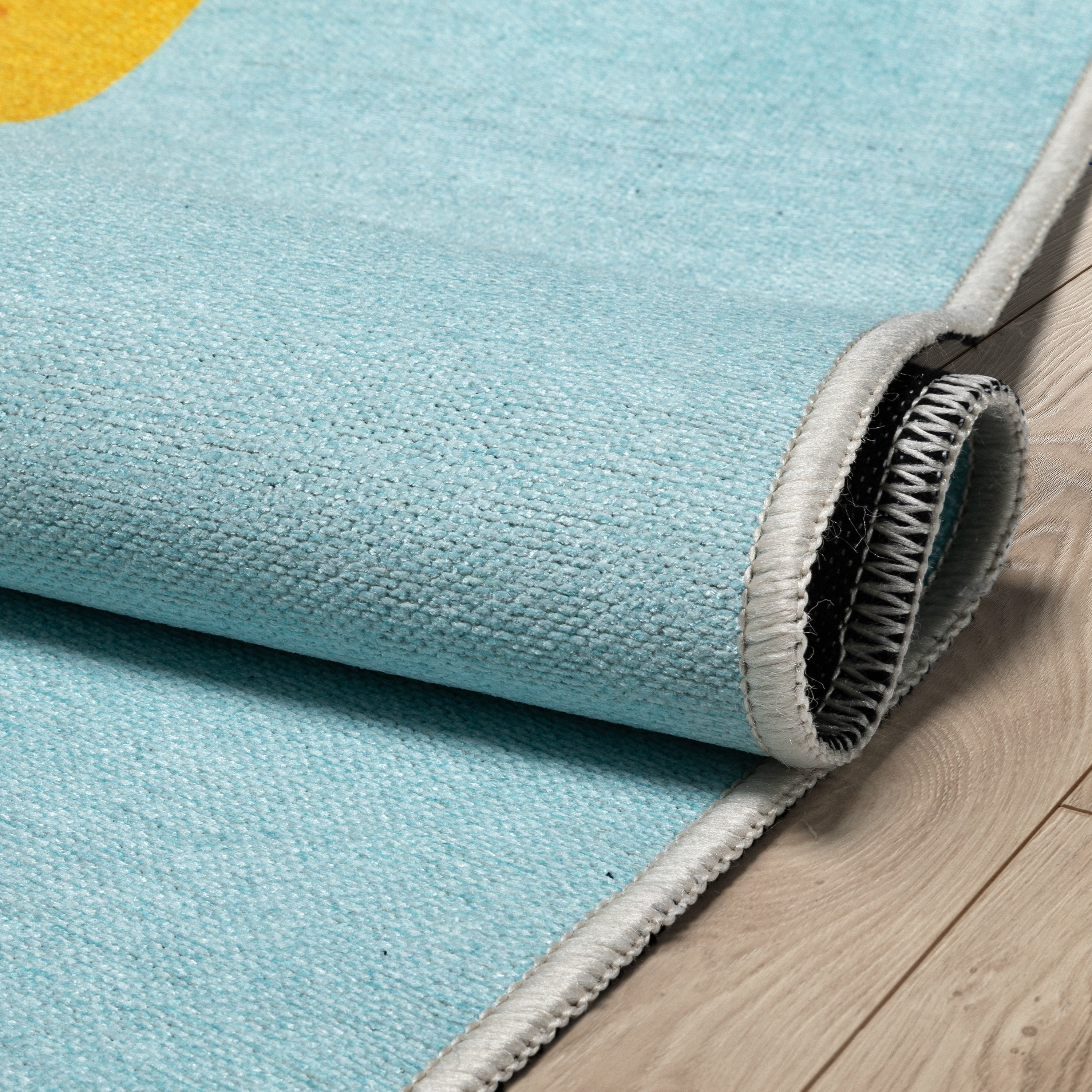 Well Woven Apollo Double Taco Modern Novelty Multi Blue 3'3" x 5' Easy Clean Area Rug