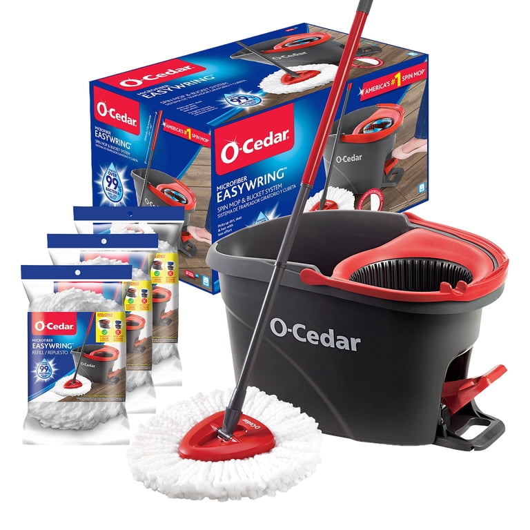O-Cedar Microfiber Spin Mop & Bucket System + 1 Refill - Walmart.com