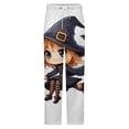thumbnail image 5 of Cute Witch Flying Broomstick Winter Female Pants Flannel High Waist Women Pants Lady Warm Straight Leg Plush Trousers, 5 of 7