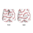 thumbnail image 3 of Gukieu Baseballs Print Women's Sports Shorts with Drawstring Elastic Waistband for Running, Yoga, Fitness-X-Large, 3 of 7
