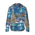 thumbnail image 3 of Uemuo Christmas Tree Pattern Women's Full Zip UPF 50+ Sun Protection Hoodie Jacket Long Sleeve Sun Shirt Hiking Outdoor Performance with Pockets-X-Large, 3 of 9