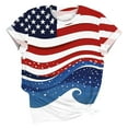 thumbnail image 5 of VKOYWKM Red White and Blue Tops for Women Patriotic American Flag Graphic T Shirts Independence Day Short Sleeve Round Neck USA Flag Patriotic Memorial Day Tee, 5 of 5