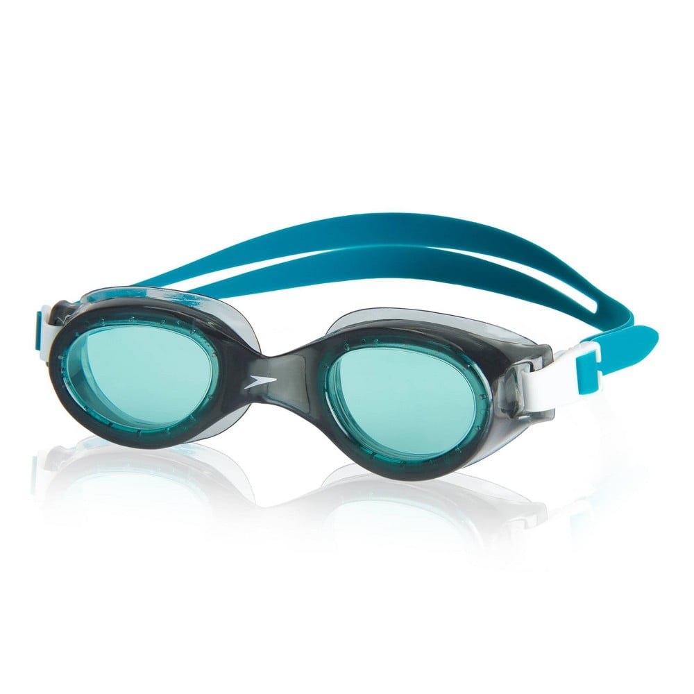 NEW Speedo Jr Boomerang Swim Goggles Anti-Fog UV Latex Free Flex Frame 