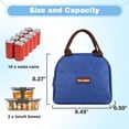 thumbnail image 6 of Tirrinia Insulated Lunch Box for Women, Blue Reusable Thermal Lunch Tote, Fits 10 Cans, Navy Diamond, 6 of 8