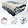 thumbnail image 4 of Quilts King Size Bedding Set, Blue Black Foggy Forest Lightweight Quilted Comforter, Abstract Art Mountain Soft Reversible Bedspread Coverlet with Pillow Covers for All Season, 96" x 106", 4 of 9