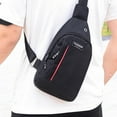 thumbnail image 4 of Hwkond Men Sling Bag, Strap Bag Crossbody Backpack With USB Hole With Headphone Hole Strap Backpack Hiking Backpack Multipurpose Crossbody Chest Bag backpack Clearance Sale, 4 of 8