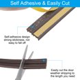 thumbnail image 6 of Uxcell 4 Rolls 19.7Ft Ribbed Weather Stripping Door Seal, Black, 9.8Ft/Strip, 6 of 7