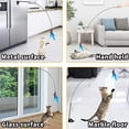 thumbnail image 5 of Juguete interactivo para gatos con cabeza de repuesto de plumas, 3 uds., 5 of 5